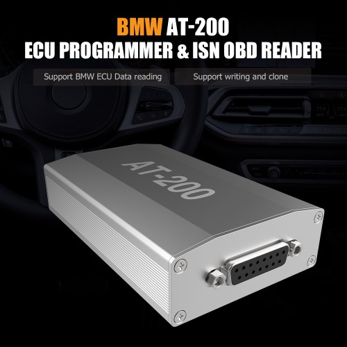 (Livraison UE) Version complète V1.7.0 BMW AT-200 AT200 ECU Programmer & ISN IMMO OBD Reader Supporte MSV90 MSD85 MSD87