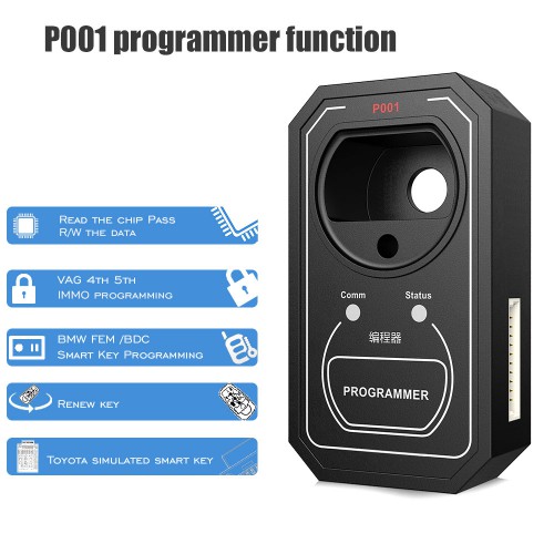 OBDSTAR P001 Multifunctional Programmer avec EEPROM/RENEW Key/RFID Adapter Full Package Get Free Toyota simulated smart keys