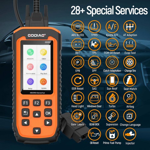 GODIAG GD203 ABS/SRS Scan Tool avec 31 Maintenances Special Fontions mise à jour gratuite à vie
