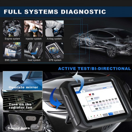 Outils de diagnostic 2024 XTOOL D9HD pour scanner de programmation de codage ECU de camion 12V voiture 24V