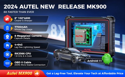 Autel MaxiCOM MK900 Bidirectional Car Diagnostic Scanner avec 40+ Services DoIP & CAN-FD Mise à niveau de MK808S/MK808BT Pro/MX808S