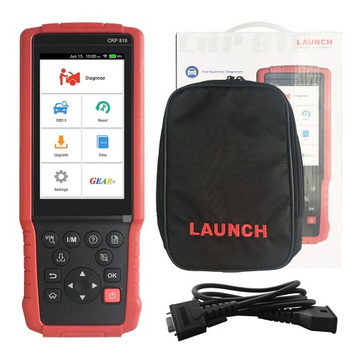 Launch CRP818 Full System OBD2 Diagnostic Tool for Oil reset/TPMS reset/EPB reset/BMS reset/Injector programming pour European Models