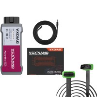VXDIAG VCX NANO For Renault Bi-directional All Systems Diagnostic Tool J2534 ECU Coding ECU programming OBD2 Scanner avec Extension Cable