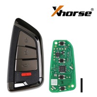 Pas de taxes Xhorse XSKF21EN Smart Remote Key Memoeial Knife Style 4 Buttons English 5pcs/lot