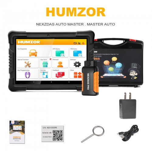 (les soldes) Humzor NexzDAS Pro Bluetooth 10inch Tablet Full System Diagnostic Scanner avec IMMO/ABS/EPB/SAS/DPF/Oil Reset