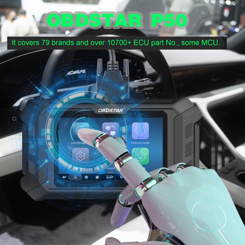 OBDSTAR P50 Airbag Reset Intelligent Équipement de réinitialisation des airba Via Bench and OBD Cover 86+ Brands 11600+ ECU Type No Need Removing Chip