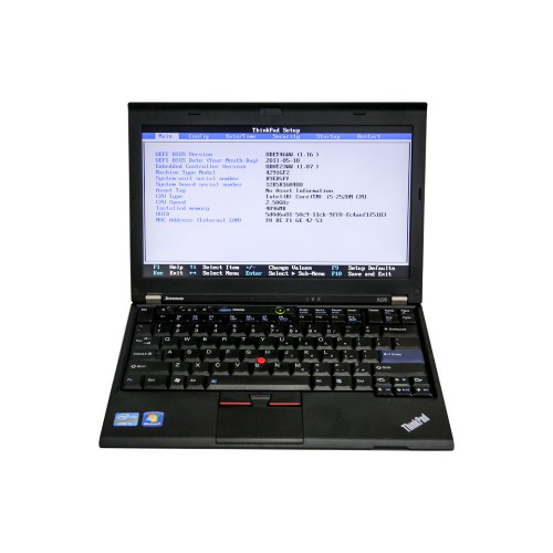 Second Hand Laptop Lenovo X220 I5 CPU 1.8GHz WIFI With 4GB Memory Compatible with B-ENZ/B-MW/P-orsche/O-DIS Sofware HDD