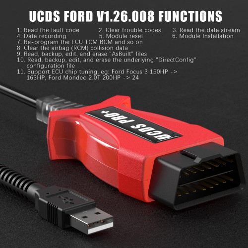 V1.26.008 Ford UCDS V3 Pro+ Ford UCDSYS with UCDS Full License Software With 35 Tokens