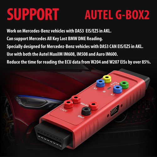 (Pas de taxes) AUTEL G-BOX2 Tool for Mercedes Benz All Keys Lost Work with Autel MaxiIM IM608