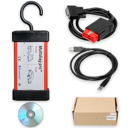 V2014.03 Low Cost New Design Bluetooth Multidiag Pro+ for Cars/Trucks and OBD2 with 4GB Memory Card with Plastic Box