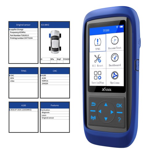 (Version Francaise) XTOOL TP150 Tire Pressure Monitoring System OBD2 TPMS Diagnostic Scanner Get Free 315&433 MHZ Sensor
