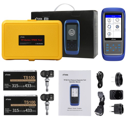 (Version Francaise) XTOOL TP150 Tire Pressure Monitoring System OBD2 TPMS Diagnostic Scanner Get Free 315&433 MHZ Sensor