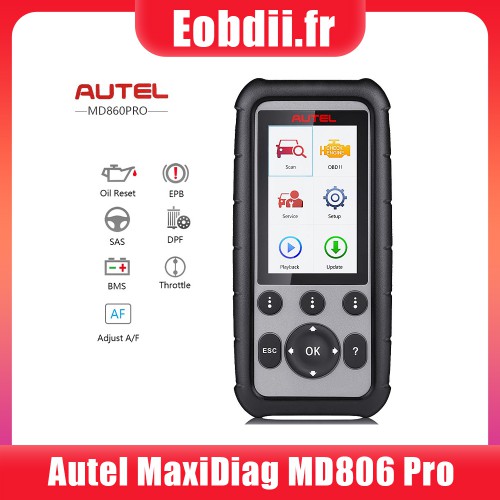 (Vente du Nouvel An Pas de taxes) Autel MaxiDiag MD806 Pro Full System OBD2 Diagnostic Tool Mettre à jour en ligne à vie