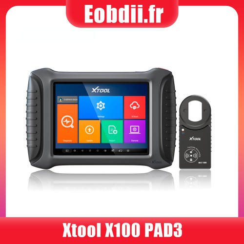(Vente de mai Liquidation de l'UE) XTOOL X100 PAD3 Professional Tablet Key Programmer With KC100&EEPROM Adapter Mise à jour gratuite en ligne