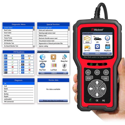 VIDENT iMax4301 VAWS OBD Diagnostic Service tool Support Petrol&Diesel Models