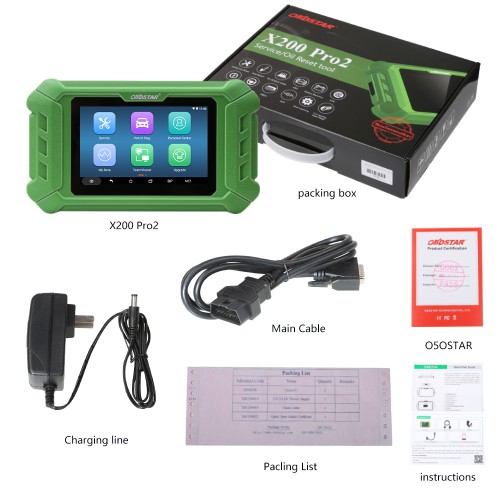 OBDSTAR X200 Pro2 Oil Reset Tool Support TPS/EPB/SAS/DPF/SUS Reset Support Models to Year 2020