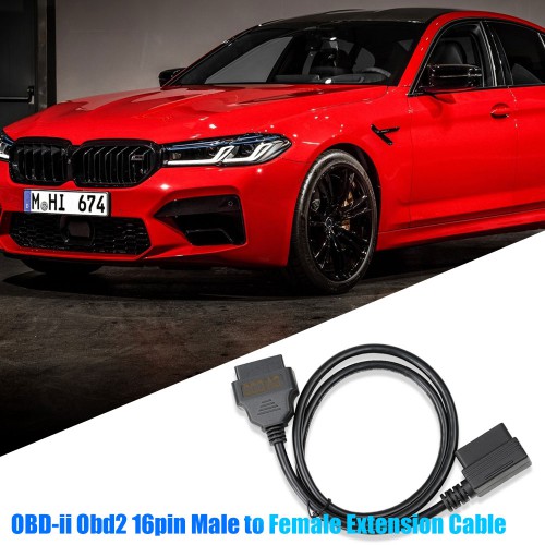 OBD-ii OBD2 16pin Male to Female Extension Cable Diagnostic Extender 100cm