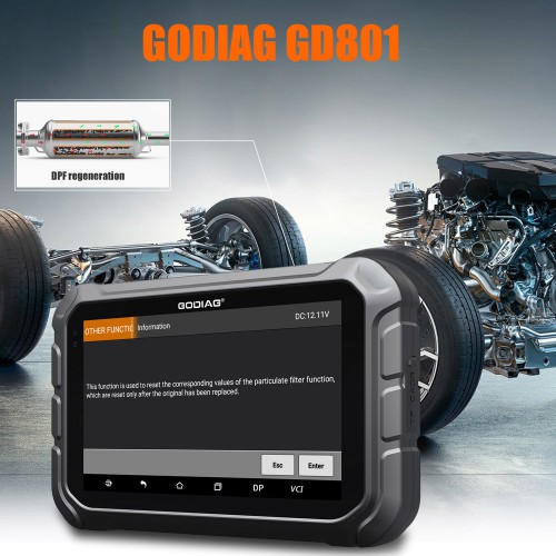 (Pas de taxes) GODIAG GD801 Key Master DP Plus Auto Key Programmer Avec IMMO+Odometer+Special Fontions