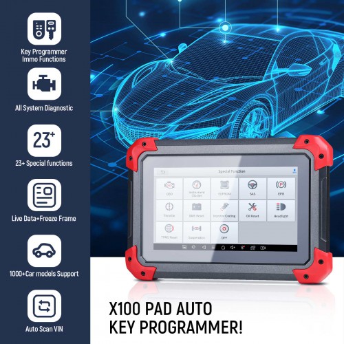 (Livraison UE) Xtool X100 PAD X-100 PAD Tablet Key Programmer Built-in VCI More Stable avec Special Function EPB/TPS/Oil/Throttle Body/DPF