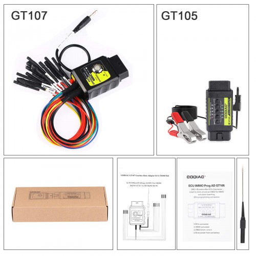 (Vente 12 ans Livraison UE) GODIAG GT107 DSG Gearbox Data Read/Write Adapter pour DQ250, DQ200, VL381, VL300, DQ500, DL501 Work Avec GT105 ECU Adapter