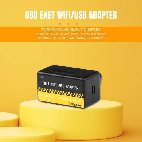 OBD ENET WIFI/USB Adapter DOIP For VW/VOLVO/BMW F/G-series Compatible with Bimmer Code, E-SYS, Bootmod3, Ethernet, Work with iOS, Android & Windows