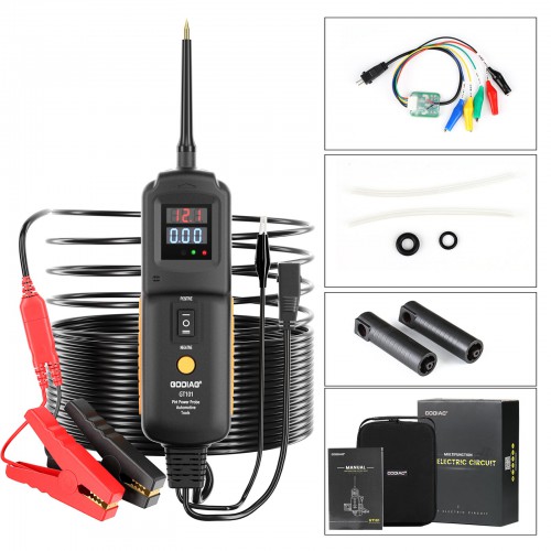 GODIAG GT101 PIRT Power Probe + Car Power Line Fault Finding + Fuel Injector Cleaning and Testing + Relay Testing Car Diagnostic Tool