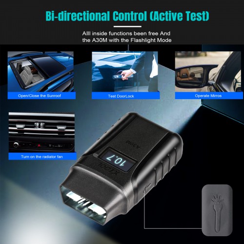 Outil de Diagnostic de voiture XTOOL A30M OBD2 pour lecteur de Code de voiture Android/IOS Scanner de contrôle bidirectionnel de Diagnostic du système