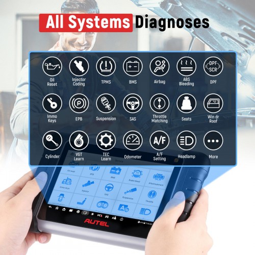 AUTEL MaxiCOM MK808Z-TS All System Bi-Directional Diagnostic Tool avec 36+ Service Top TPMS Relearn Programming Scanner