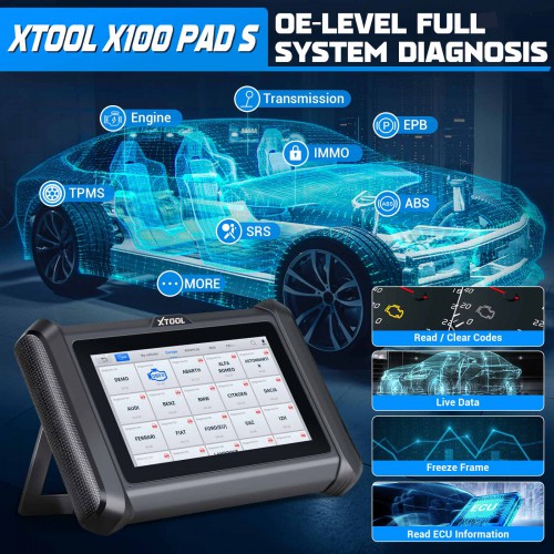 XTOOL X100 PAD S X100PADS, outil de reconnaissance de programmation de clé avec Version de mise à jour CAN FD DOIP intégrée, de X100PAD/X100 PAD Plus