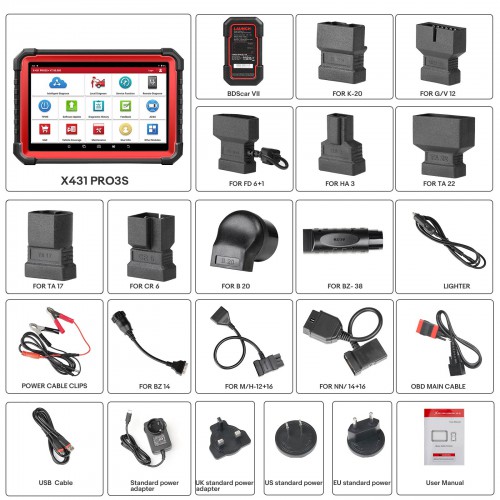 Version UE LAUNCH X431 PRO3S+ V5.0 Elite Bluetooth Bi-Directional Scan Tool,OEM Topology Mapping,Online Coding&37+ Service,Full System,Key IMMO