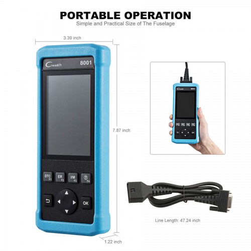 Launch DIY Code Reader CReader 8001 Full OBD2 Scanner/Scan Tool with Oil Resets Service