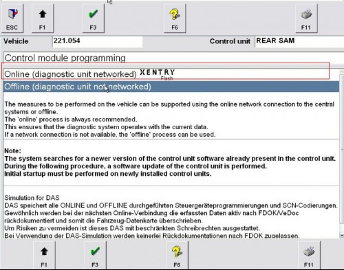 Online SCN Coding for MB STAR C3/C4/MB SD C4
