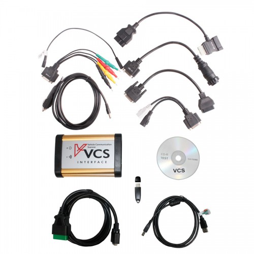 VCS Vehicle Communication Scanner Interface plus Full adapter set for VCS