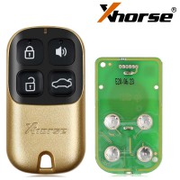 XHORSE XKXH02EN Universal Remote Key 4 Buttons for VVDI Key Tool Golden Style English Version 10pcs/Lot