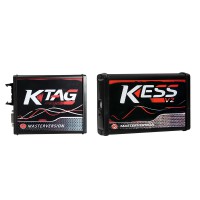 (Pas de taxes) KESS V2 V5.017 avec PCB En Rouge Plus NEW Generation KTAG K-TAG Firmware 7.020 SW2.25 en ligne Version PCB Rouge Compatible avec WIN10