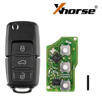 (Vente 12 ans Livraison UE) XHORSE XKB501EN Wired Universal Remote Key Volkswagen B5 Type 3 Buttons for VVDI Key Tool English Version 5pcs / lot