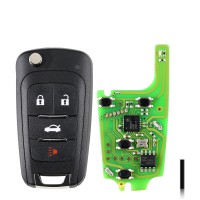 (Vente 12 ans) Xhorse XKBU01EN Wireless Remote Key Buick Flip 4 Buttons English 5pcs/lot