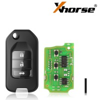 (Autorisation)XHORSE XKHO00EN VVDI2 Honda Type Wired Universal Remote Key 3 Buttons English Version 5pcs/Lot