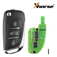(Vente 12 ans Livraison UE) XHORSE XNDS00EN VVDI2 Volkswagen DS Type Remote Key 3 Buttons 5pcs/lot