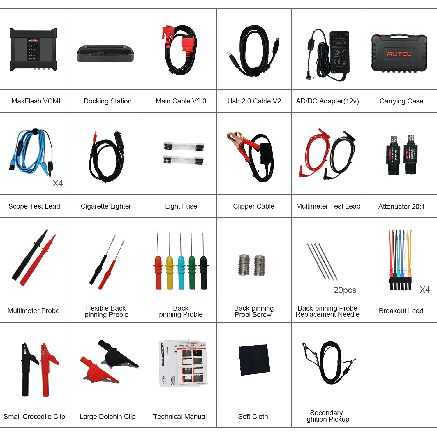 autel maxisys ultra package list