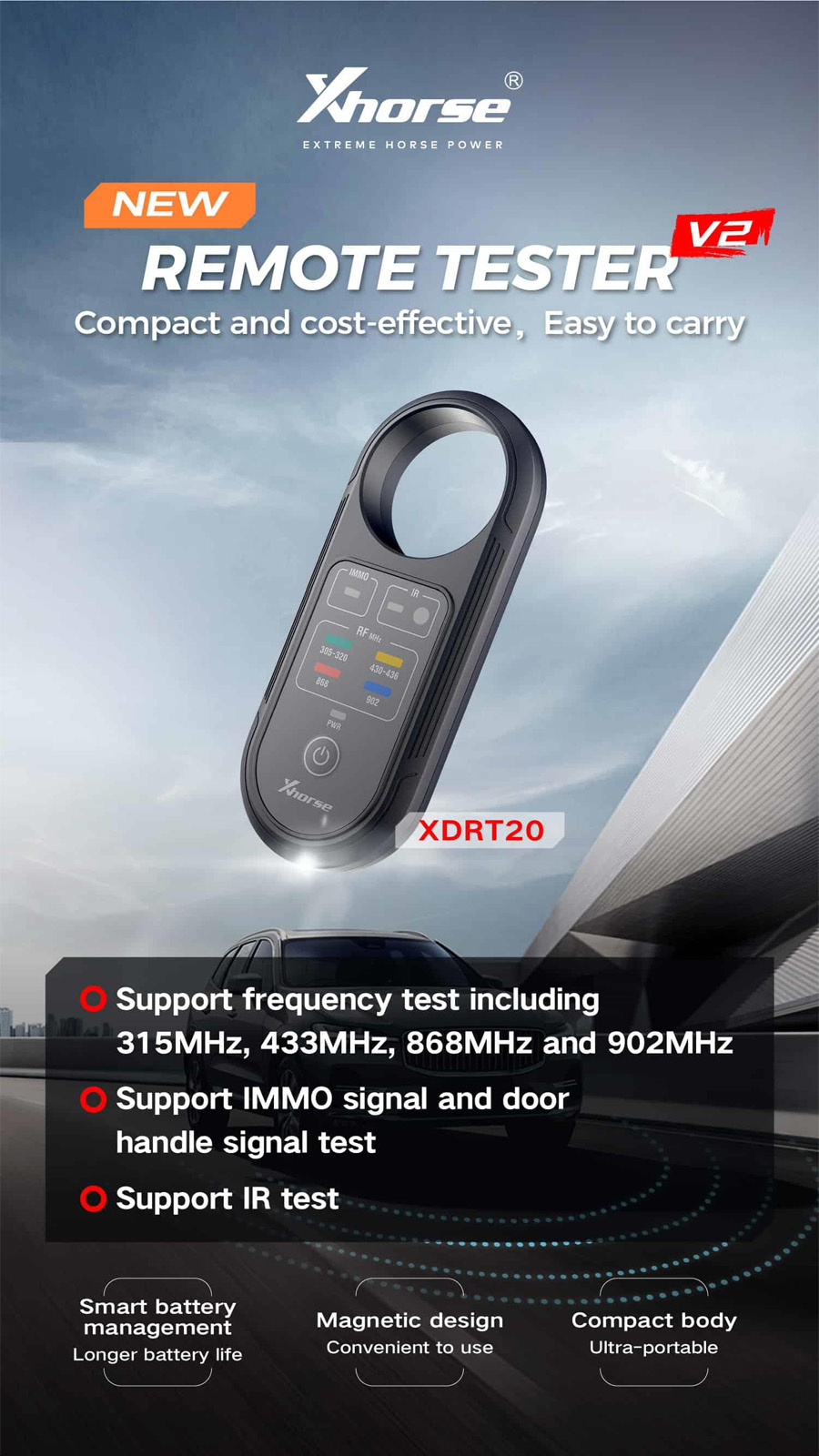 xhorse xdrt20 frequency tester